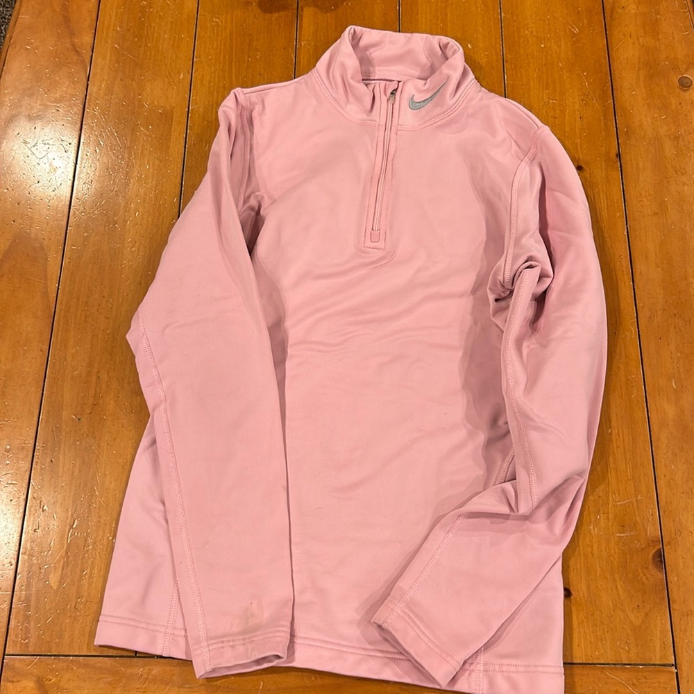 Nike dry fit 1/4 zip top. Fleece, heavier weight. Size medium